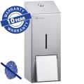 MERIDA STELLA Anti-FingerPrint MAXI refillable liquid soap dispenser 800 ml, satin stainless steel with AFP coating